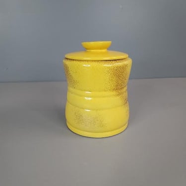 Frankoma Pottery 26T Harvest Sunflower Yellow Canister Jar 