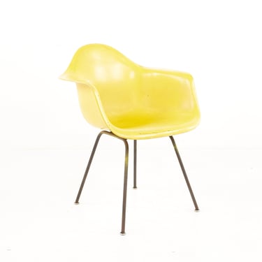 Eames For Herman Miller Mid Century Yellow Fiberglass Shell Chair - mcm 