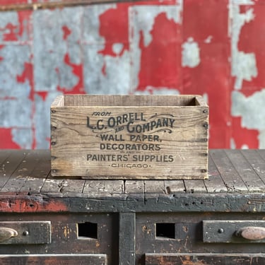 Vintage L.C. Orrell & Co. Chicago Crate Wood Box 