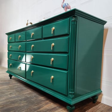 green lacquer dresser Dixie Shangrilah Six-Drawer Dresser Available for Custom Lacquer!   Hibiscus House