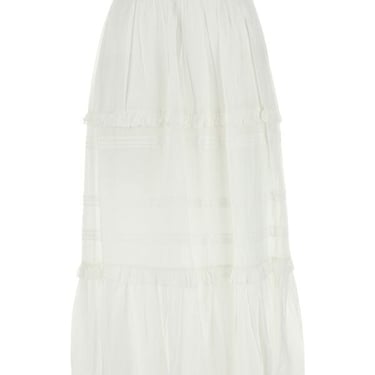 Isabel Marant Etoile Women White Cotton Blend Diya Skirt