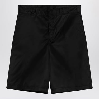 Prada Black Re-Nylon Bermuda Shorts With Logo Men