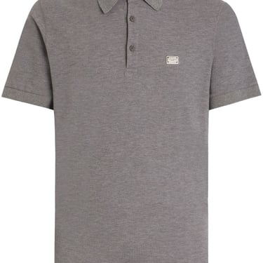 Dolce & Gabbana Men Logo Cotton Polo Shirt