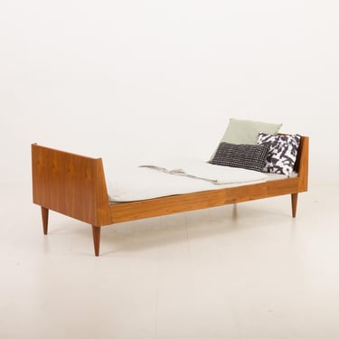 Danish mid century single bed in teak, 1960s 