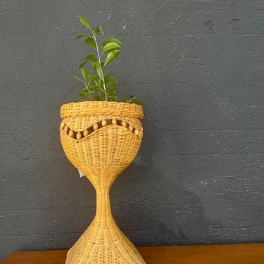 Wicker Standing Plant Stand