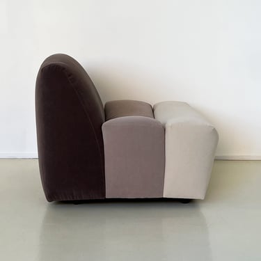1970s Ombre Velvet Lounge Chair