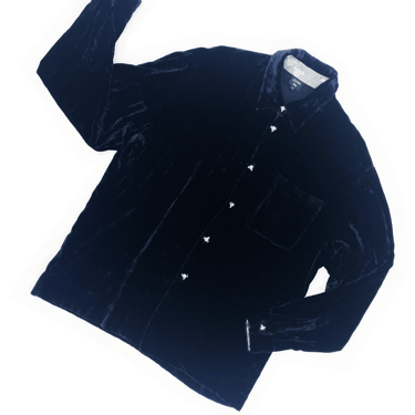 Jean Paul Gaultier F/W 1994 bull button velvet shirt