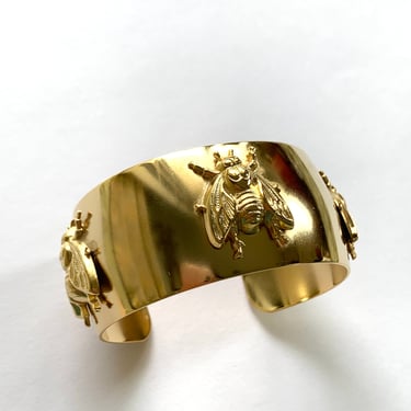 Bee Cuff  (14 k gold plated)