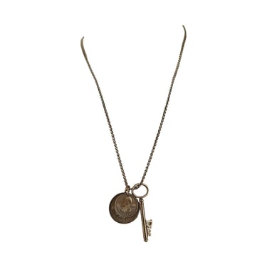 Dior Grey Key &amp; Coin Necklace
