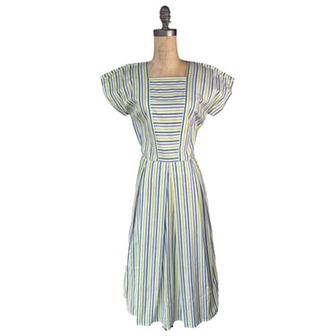 1940s pastel striped dress 