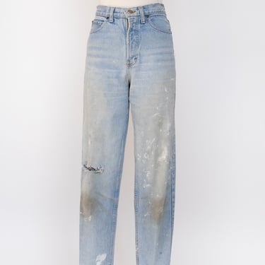 1990s Jeans Distressed Cotton Denim 27" x 30" 