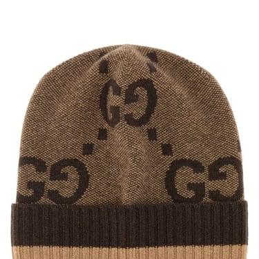 Gucci Woman Embroidered Cashmere Beanie Hat