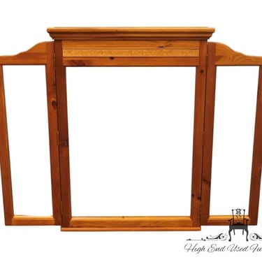 KINCAID FURNITURE Shaker Ridge Collection Solid Knotty Pine Rustic 54" Tri-View Dresser Mirror 51-116 