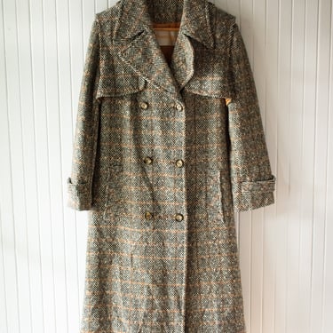 Vintage Pendleton Plaid Tweed Coat Medium
