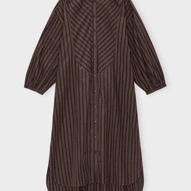 Moshi Moshi Mind Lauren Shirtdress - Brown/Black Stripe on Garmentory