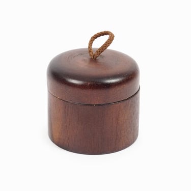 Japanese Tea Caddy Natsume Solid Wood Lidded Container Japan 