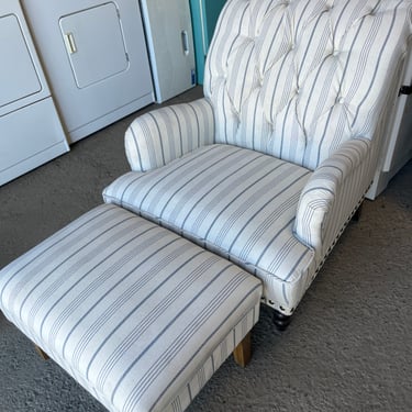 Pier 1 Sitting Chair and Ottoman 35” X 30” X 33”