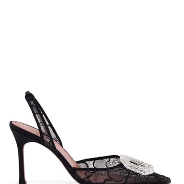 Amina Muaddi Camelia Lace Slingback Pumps Women