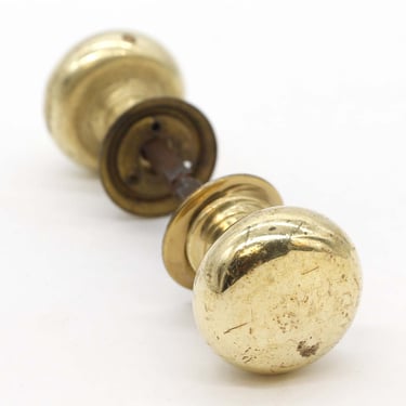 Vintage Classic Polished Brass Passage Door Knob Set