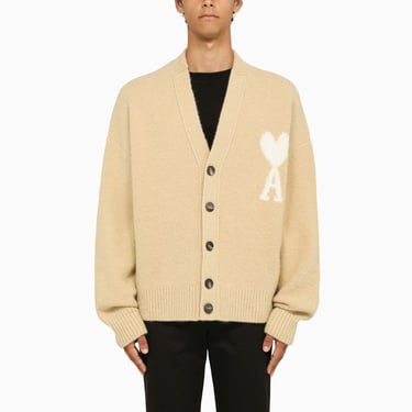 Ami Paris Ami De Coeur Vanilla Cardigan Men