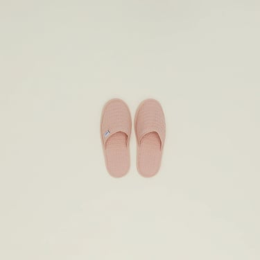 Simple Waffle Slippers in Blush