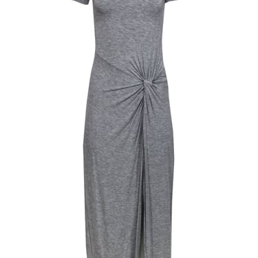 Bailey 44 - Gray Short Sleeve Maxi Dress w/ Gathered Side Sz XS