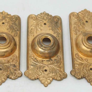 Neoclassical Ornate Brass Doorbell Plate