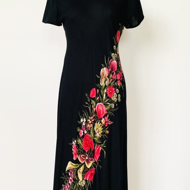 Liz Waistline Floral Maxi Dress, sz. S