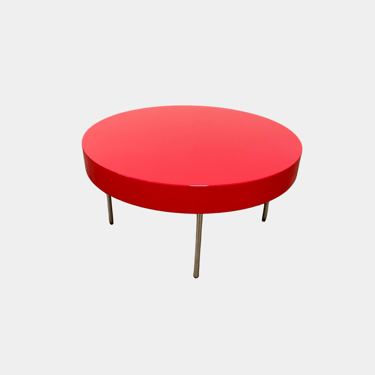 Ligne Roset Red Lacquer Needle Table