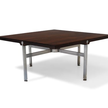Illum Wikkelso Rosewood and Steel Mid-century Danish Coffee Table