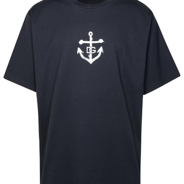 Dolce & Gabbana Navy Cotton T-Shirt Men