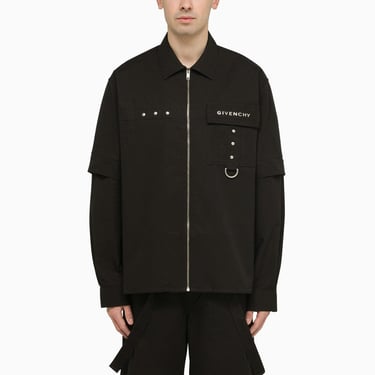 Givenchy Black Shirt With Removable Sleeves Men