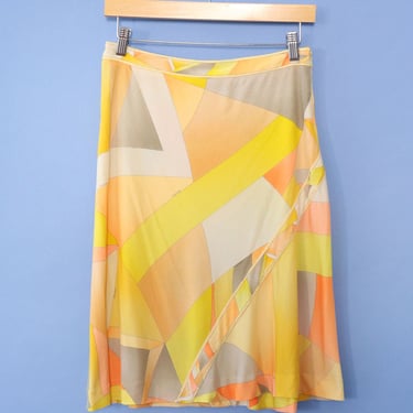 Leonard Zesty Silk Jersey Skirt S/M