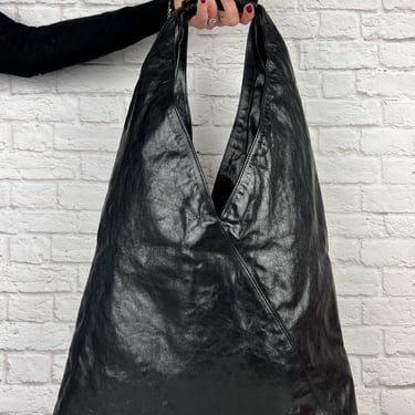 Brunello Cucinelli Glossy Leather Monili Trim Hobo Bag, Black