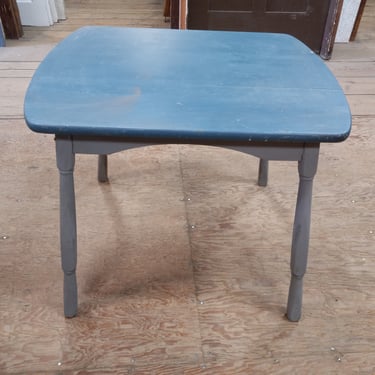 Little Blue and Grey Table, 28 x 22.25 x 23.25