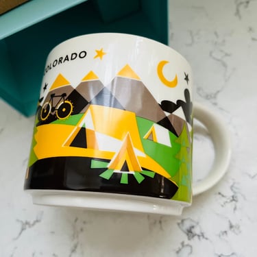 NIB_Starbucks You Are Here Globe Collection COLORADO Green Mug by LeChalet