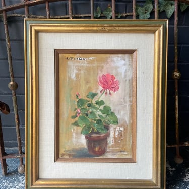 Kathryn "Kitti" von Kann Oil Painting Stil Life Flowers Vintage Mid-Century Bouquet 