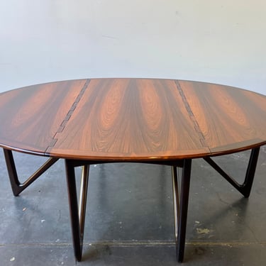 Niels Koefoed oval flap gateleg rosewood dining table 