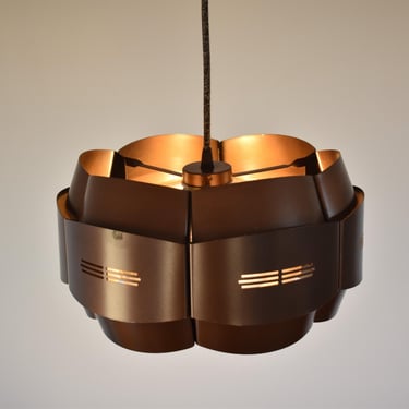 Vintage Yugoslavia Chandelier Pendant Light / Brutalist Mid Century Modern Hanging Lamp /  1980s 