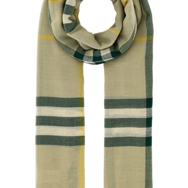 Burberry Unisex Embroidered Wool Scarf
