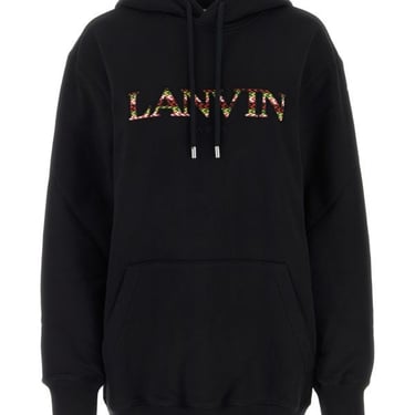 Lanvin Woman Black Cotton Sweatshirt