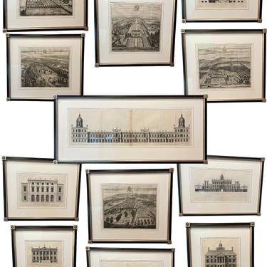 Set of 12 18th Century English Architectural Engravings