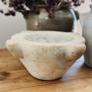 Antique French Marble Mortar 