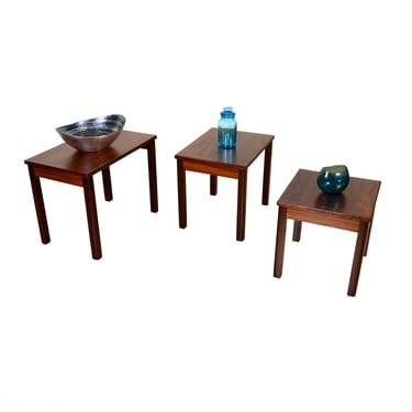 Nesting Set of 3 Danish Modern Rosewood Accent | End Tables