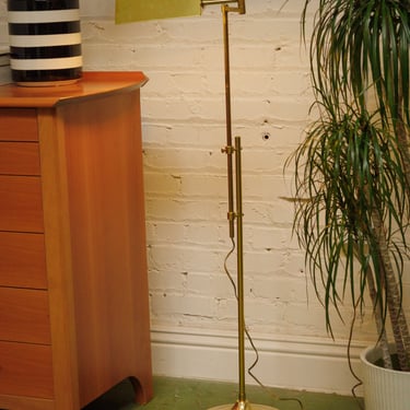 Brass Vintage Reading Floor Lamp