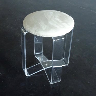Lucite Vanity stool 1970s 