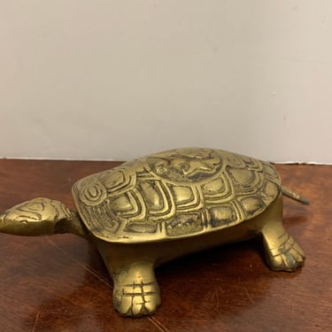 Vintage Small Brass Turtle 