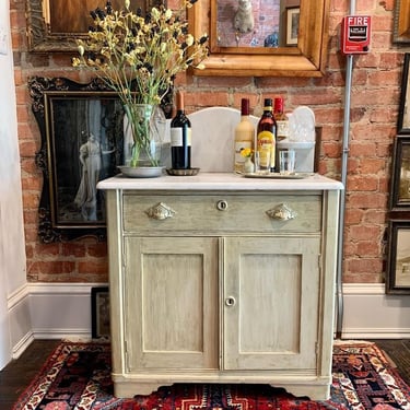 Antique marble top wash stand / minibar