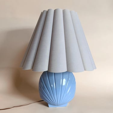 BLUE SHELL LAMP - Two Available, Sold Separately. 