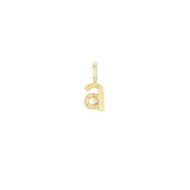 Groovy Diamond Initial Mini Bead Charm